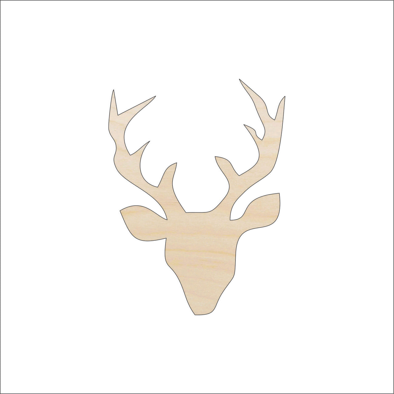 Deer Wood Craft Shape - Laser Cut Baltic Birch Unfinished DIY Wood Art Supplies DER39 - The Wood Shape Store
