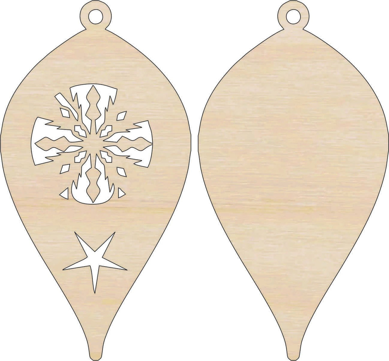 Snowflake 3D Laser Cut Ornament – Baltic Birch Wood Craft Supplies | DIY Wood Ornament Kit XM90 - The Wood Shape Store