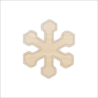 Snowflake Wood Craft Shape - Laser Cut Baltic Birch Unfinished DIY Wood Art Supplies SNW45 - The Wood Shape Store
