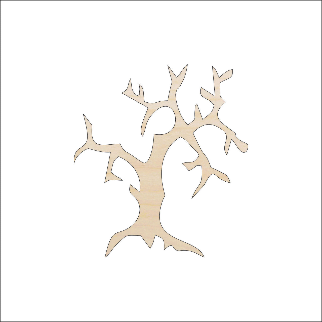 Tree Wood Craft Shape - Laser Cut Baltic Birch Unfinished DIY Wood Art Supplies FAL150 - The Wood Shape Store