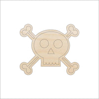 Skull Wood Craft Shape - Laser Cut Baltic Birch Unfinished DIY Wood Art Supplies SKL2 - The Wood Shape Store