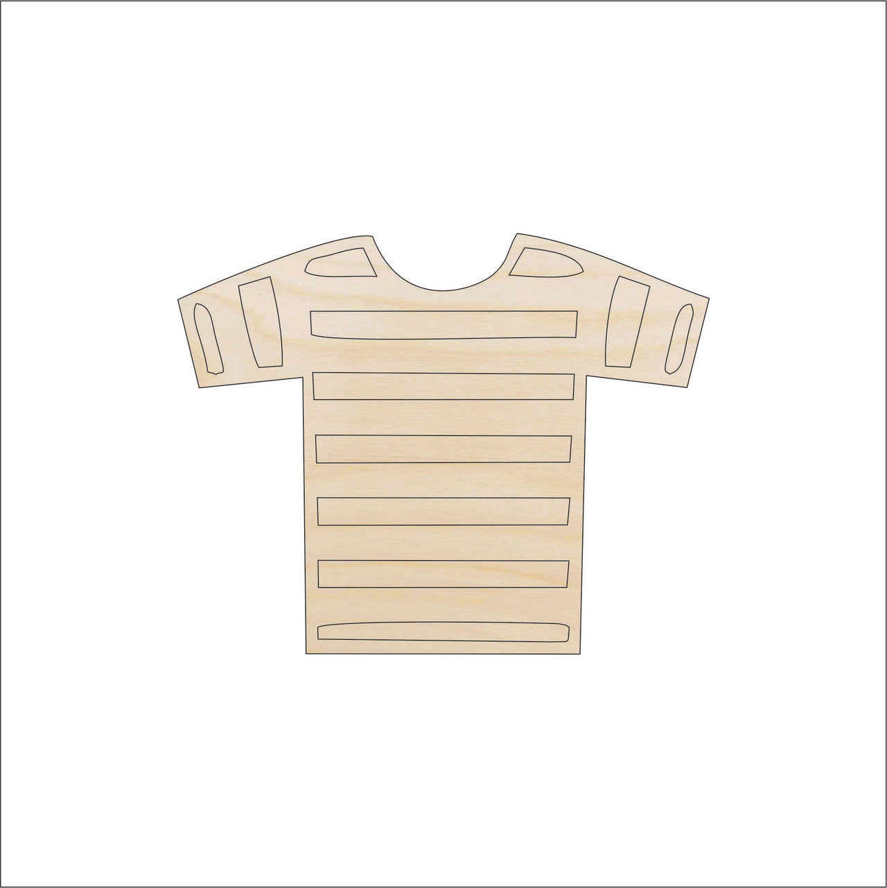 Shirt Wood Craft Shape - Laser Cut Baltic Birch Unfinished DIY Wood Art Supplies CLT87 - The Wood Shape Store