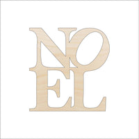 Noel Wood Craft Shape - Laser Cut Baltic Birch Unfinished DIY Wood Art Supplies XMS149 - The Wood Shape Store