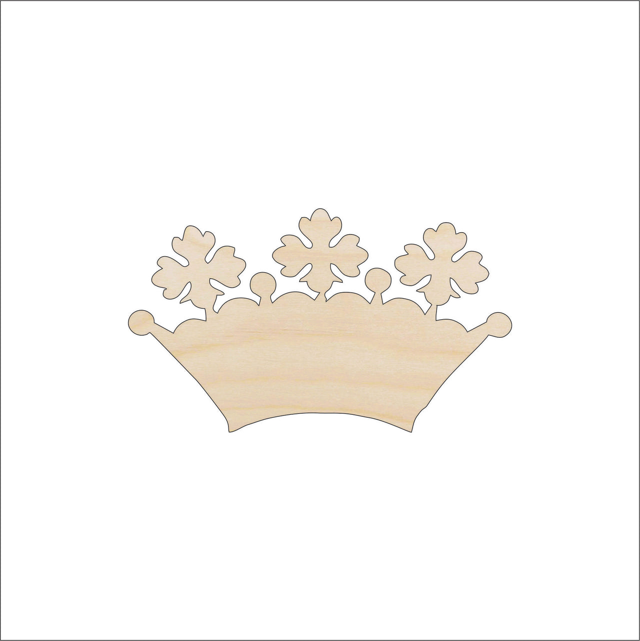 Crown Wood Craft Shape - Laser Cut Baltic Birch Unfinished DIY Wood Art Supplies CLT66 - The Wood Shape Store