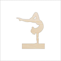 Gymnast Wood Craft Shape - Laser Cut Baltic Birch Unfinished DIY Wood Art Supplies SPT267 - The Wood Shape Store