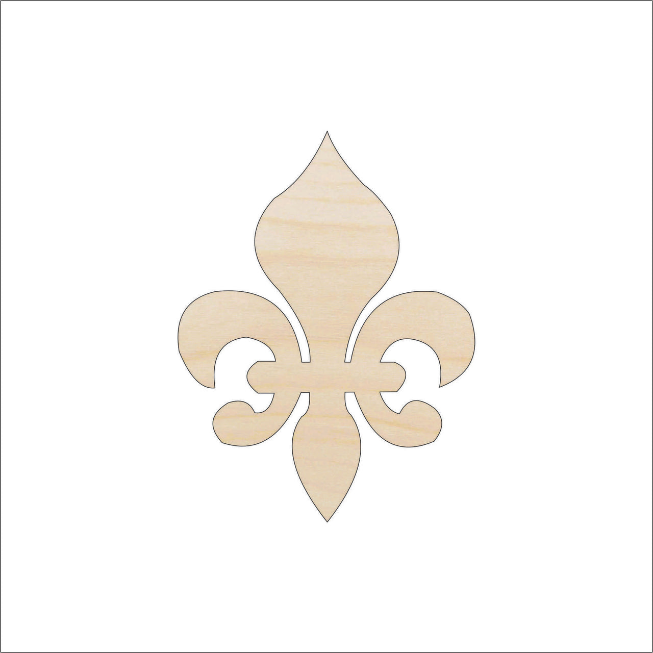Fleur de Lis Wood Craft Shape - Laser Cut Baltic Birch Unfinished DIY Wood Art Supplies DSN99 - The Wood Shape Store