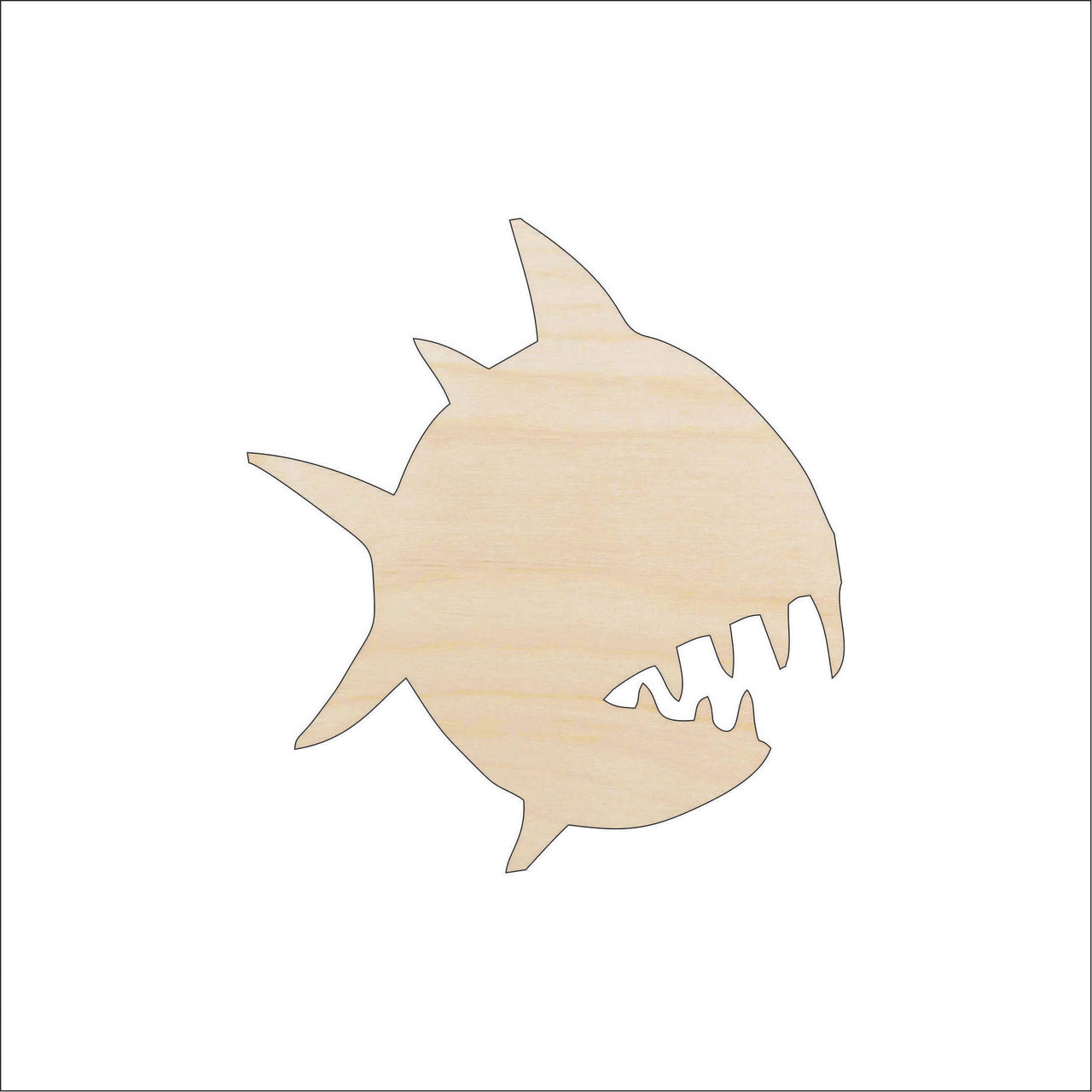 Fish Wood Craft Shape - Laser Cut Baltic Birch Unfinished DIY Wood Art Supplies FSH43 - The Wood Shape Store