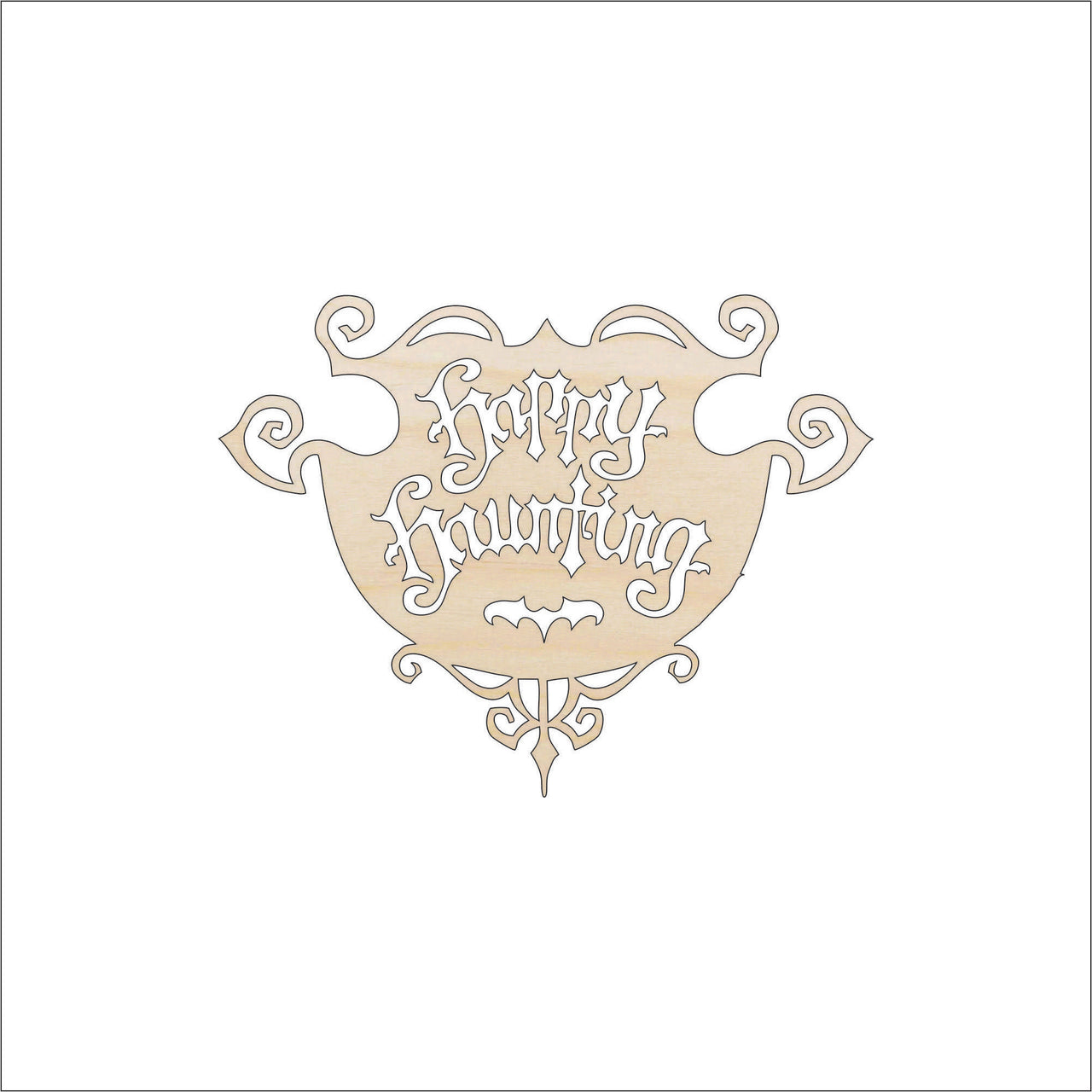 Halloween Wood Craft Shape - Laser Cut Baltic Birch Unfinished DIY Wood Art Supplies FAL14 - The Wood Shape Store