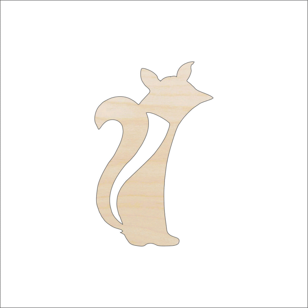 Cat Wood Craft Shape - Laser Cut Baltic Birch Unfinished DIY Wood Art Supplies CAT1 - The Wood Shape Store