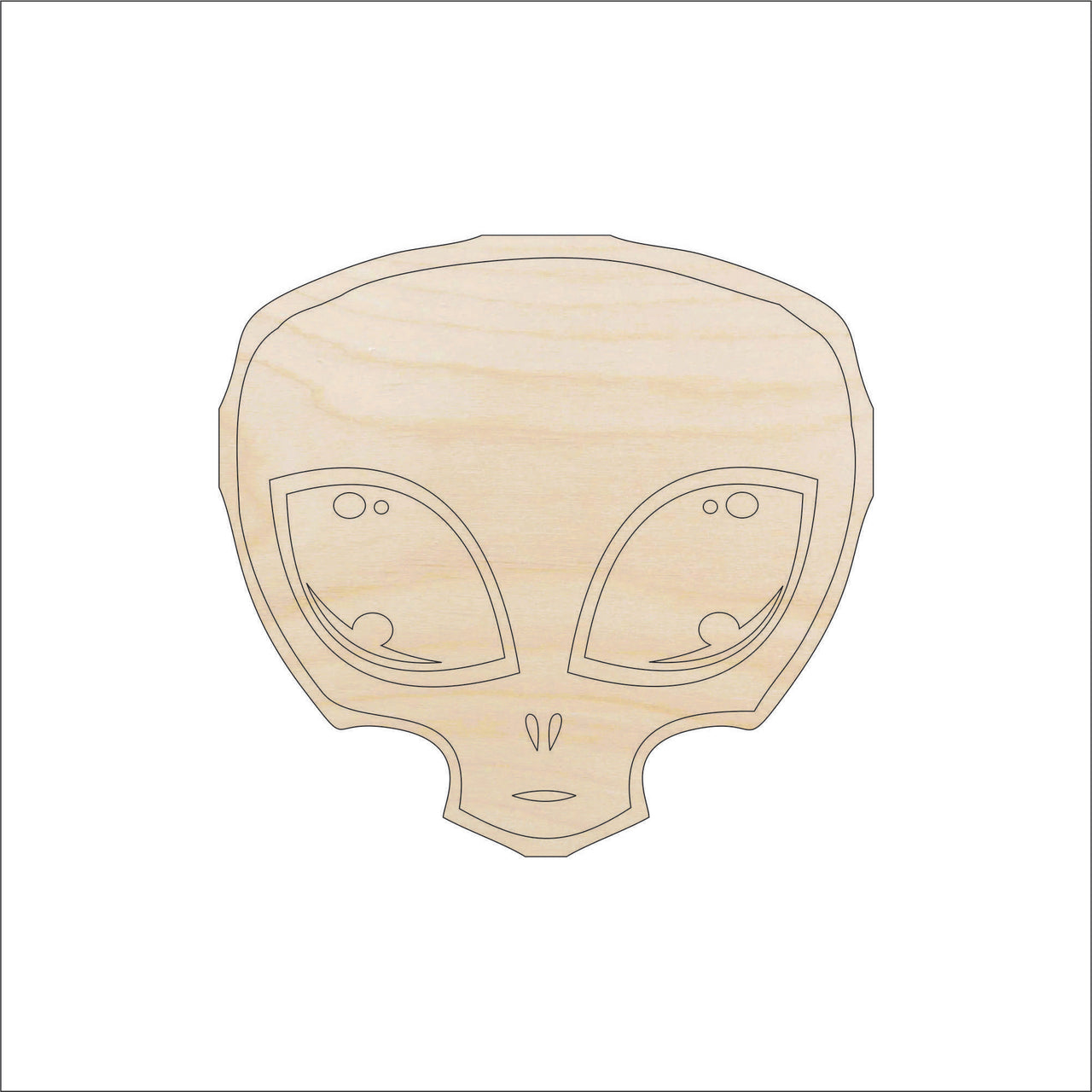 Alien Wood Craft Shape - Laser Cut Baltic Birch Unfinished DIY Wood Art Supplies SPC1 - The Wood Shape Store