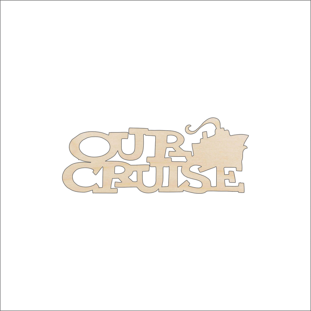 Cruise Wood Craft Shape - Laser Cut Baltic Birch Unfinished DIY Wood Art Supplies BOT28 - The Wood Shape Store