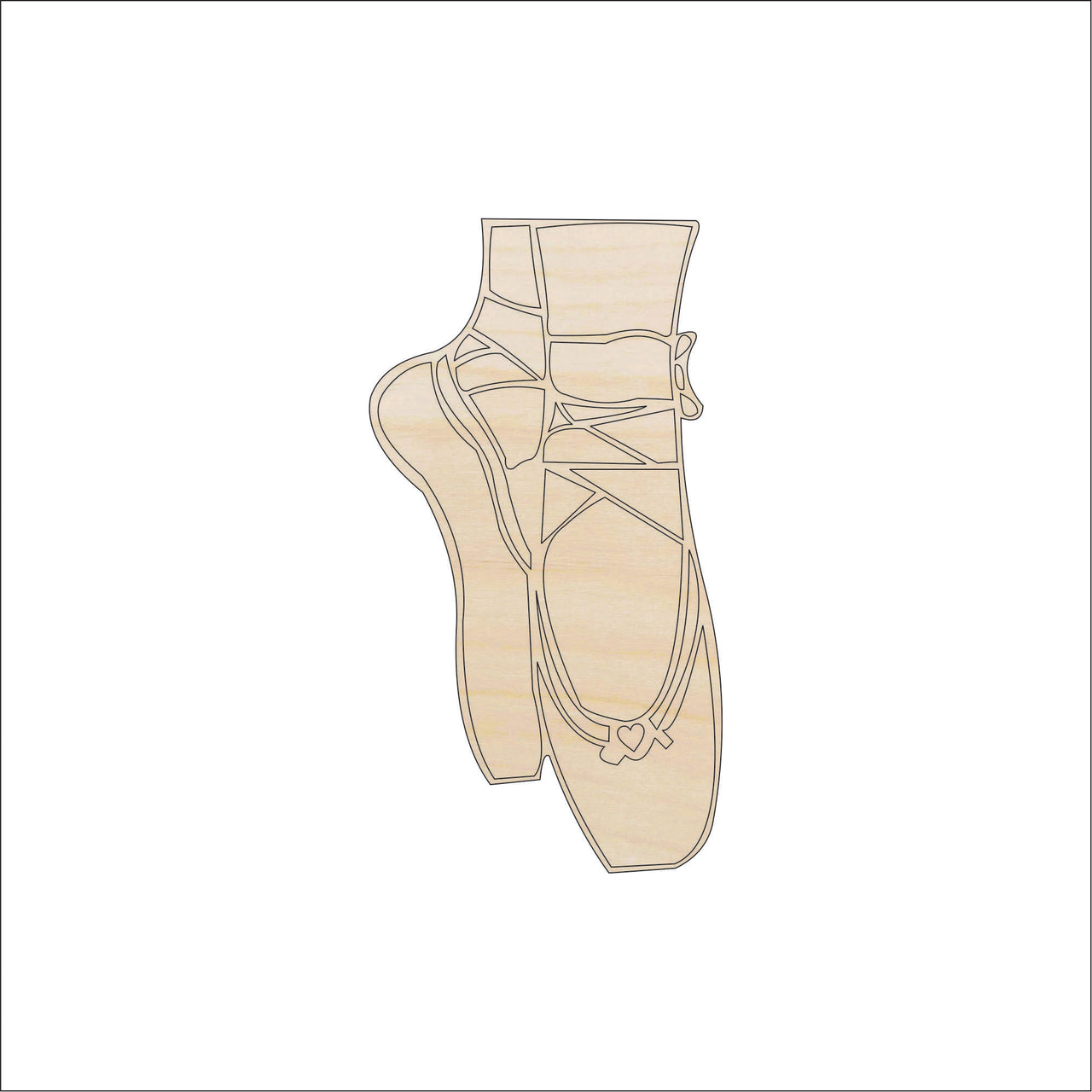 Ballet Wood Craft Shape - Laser Cut Baltic Birch Unfinished DIY Wood Art Supplies SPT407 - The Wood Shape Store