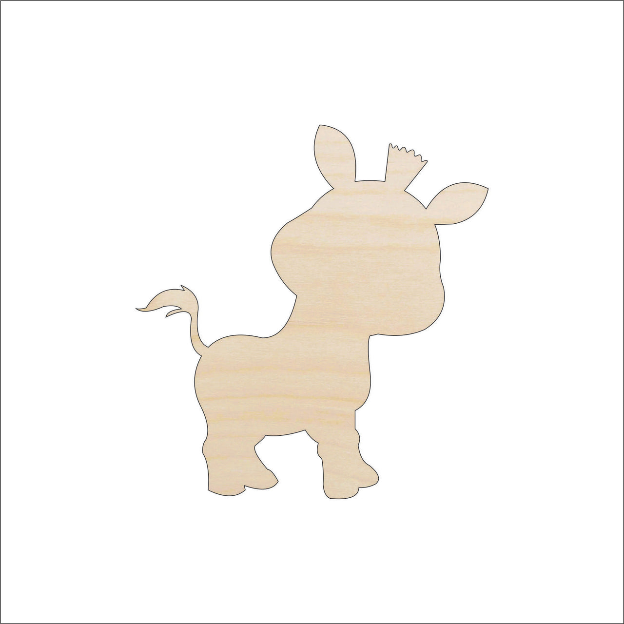 Zebra Wood Craft Shape – Laser Cut Baltic Birch Unfinished DIY Wood Art Supplies ANML113 - The Wood Shape Store