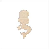 Mermaid Wood Craft Shape - Laser Cut Baltic Birch Unfinished DIY Wood Art Supplies MYTH87 - The Wood Shape Store