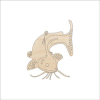 Catfish Wood Craft Shape - Laser Cut Baltic Birch Unfinished DIY Wood Art Supplies FSH10 - The Wood Shape Store