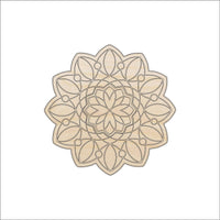 Flower Wood Craft Shape - Laser Cut Baltic Birch Unfinished DIY Wood Art Supplies FLR16 - The Wood Shape Store