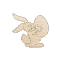Bunny Wood Craft Shape - Laser Cut Baltic Birch Unfinished DIY Wood Art Supplies ESR4 - The Wood Shape Store