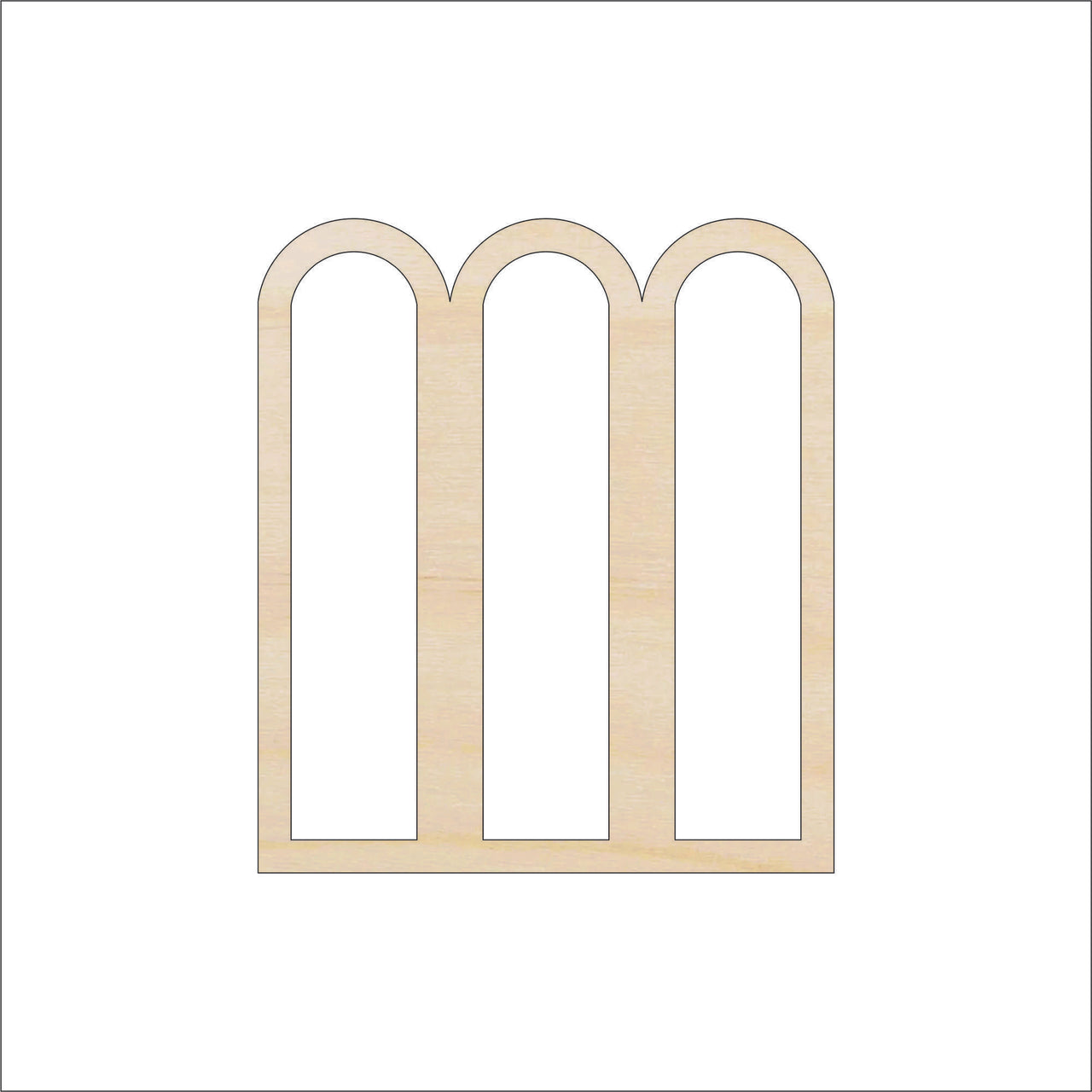 Window Wood Craft Shape – Laser Cut Baltic Birch Unfinished DIY Wood Art Supplies BLD143 - The Wood Shape Store