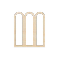 Window Wood Craft Shape – Laser Cut Baltic Birch Unfinished DIY Wood Art Supplies BLD143 - The Wood Shape Store