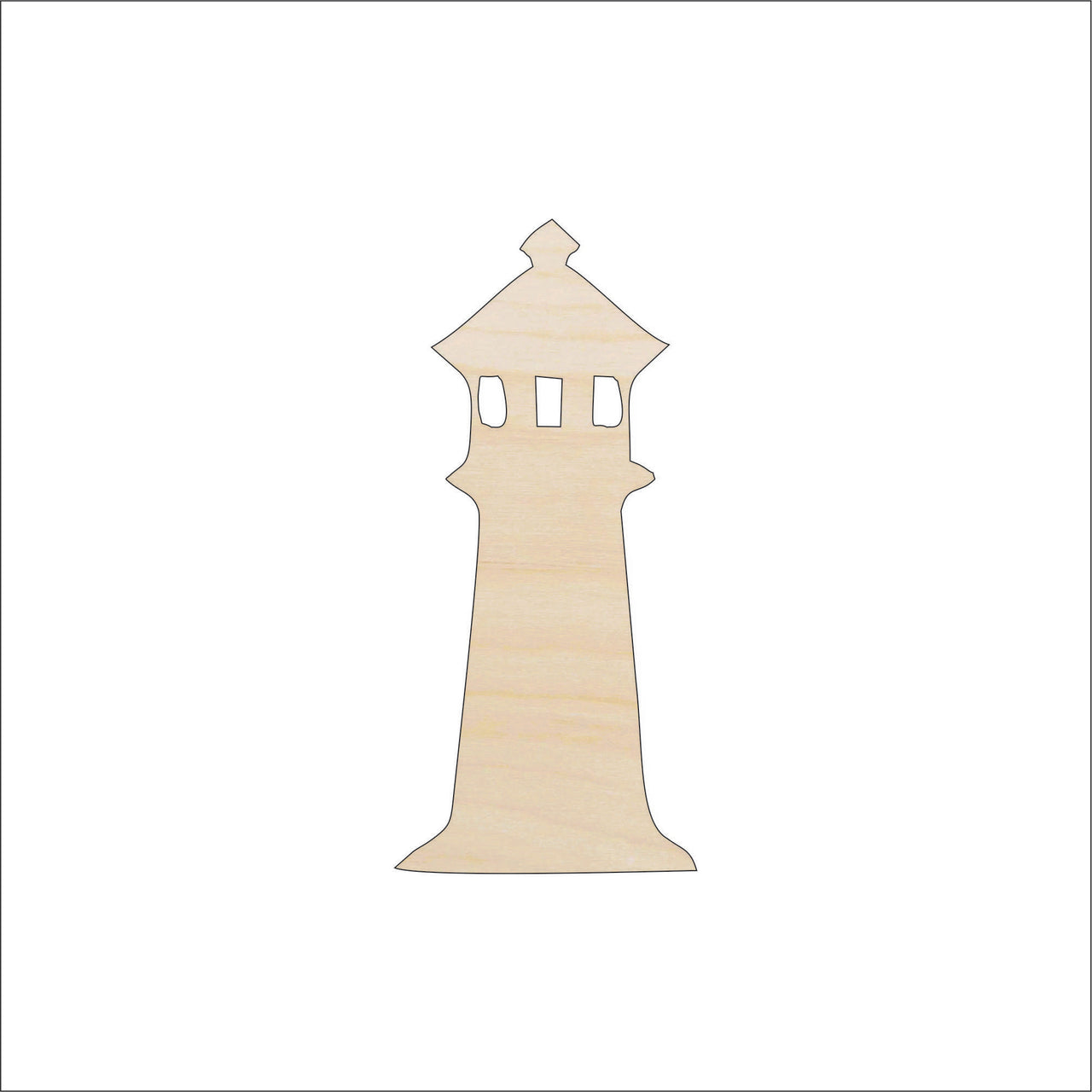 Lighthouse Wood Craft Shape – Laser Cut Baltic Birch Unfinished DIY Wood Art Supplies BLD57 - The Wood Shape Store