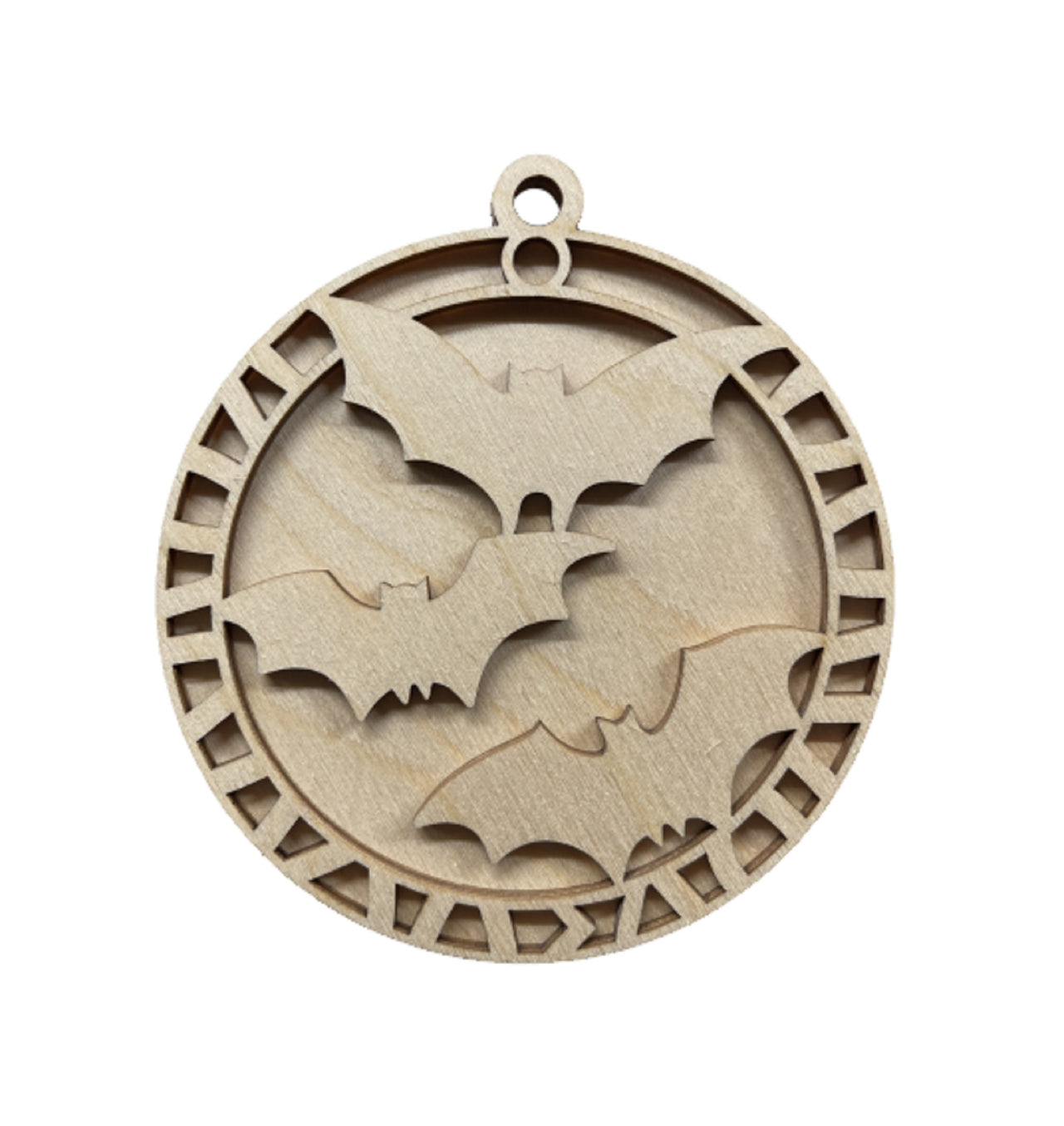 Bat 3D Laser Cut Ornament – Baltic Birch Wood Craft Supplies | DIY Wood Ornament Kit HA3 - The Wood Shape Store