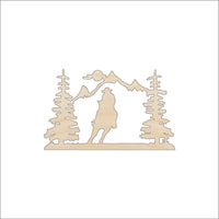 Cowboy Wood Craft Shape - Laser Cut Baltic Birch Unfinished DIY Wood Art Supplies HRS13 - The Wood Shape Store