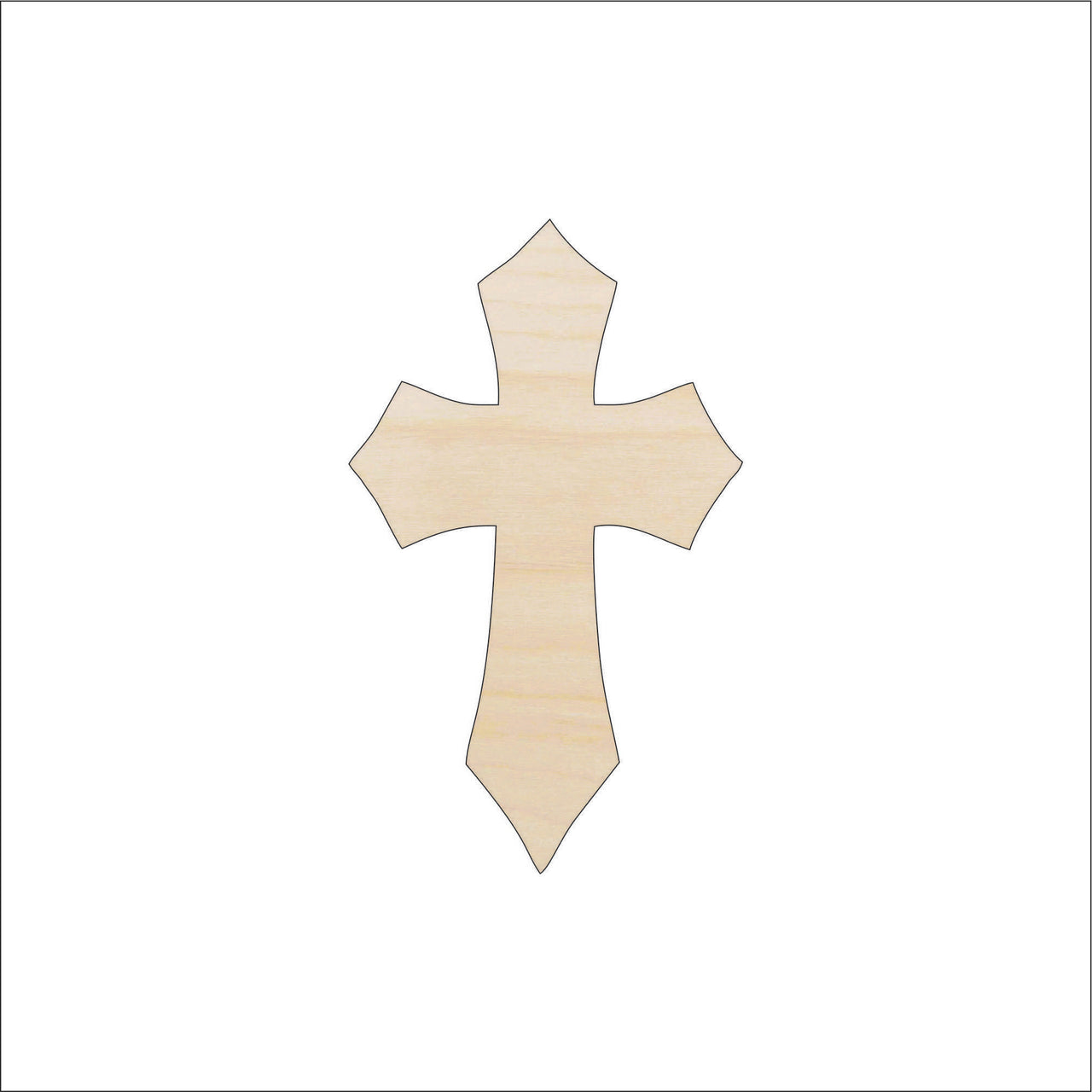 Cross Wood Craft Shape - Laser Cut Baltic Birch Unfinished DIY Wood Art Supplies REL33 - The Wood Shape Store