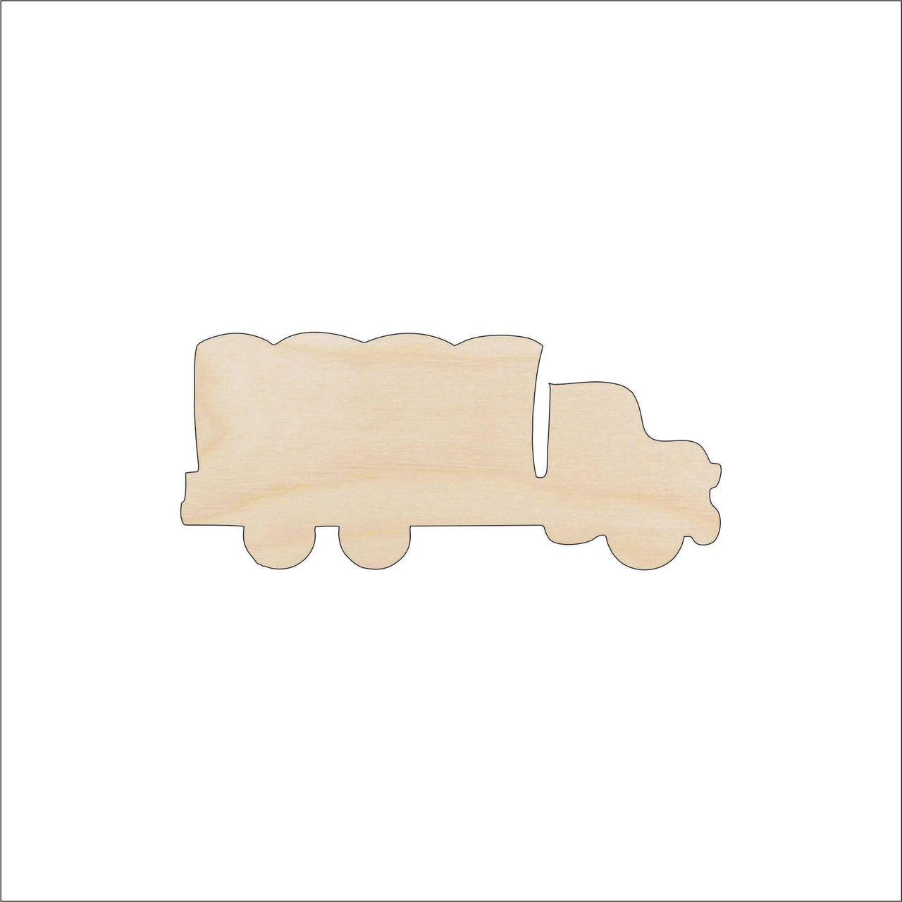 Military Truck Wood Craft Shape - Laser Cut Baltic Birch Unfinished DIY Wood Art Supplies CAR46 - The Wood Shape Store