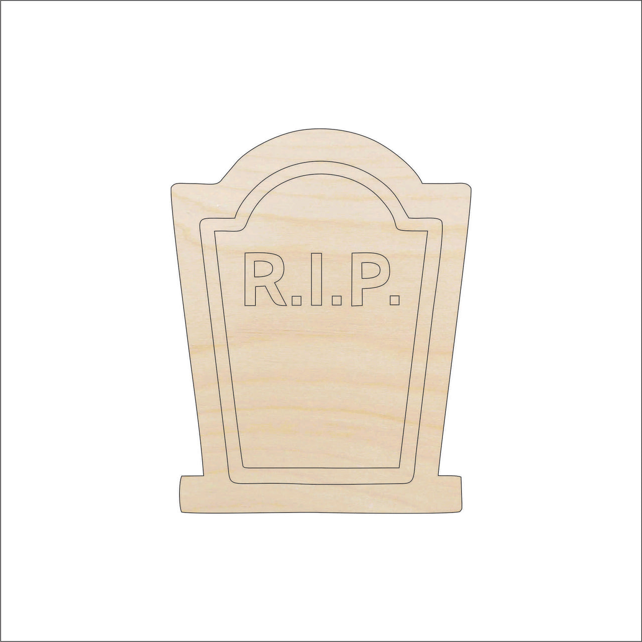Tombstone Wood Craft Shape - Laser Cut Baltic Birch Unfinished DIY Wood Art Supplies FAL254 - The Wood Shape Store