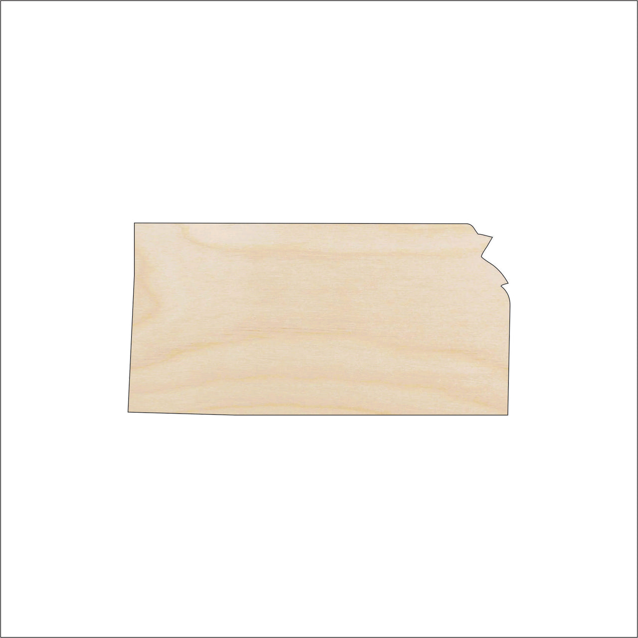 Kansas Wood Craft Shape - Laser Cut Baltic Birch Unfinished DIY Wood Art Supplies STAT64 - The Wood Shape Store