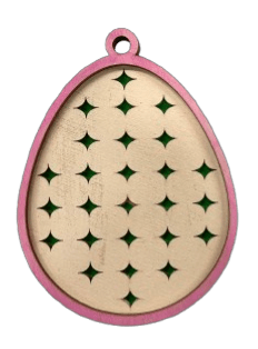 Easter 3D Laser Cut Ornament – Baltic Birch Wood Craft Supplies | DIY Wood Ornament Kit ES15 - The Wood Shape Store