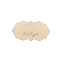 Gift Tag Wood Craft Shape - Laser Cut Baltic Birch Unfinished DIY Wood Art Supplies TAG18 - The Wood Shape Store