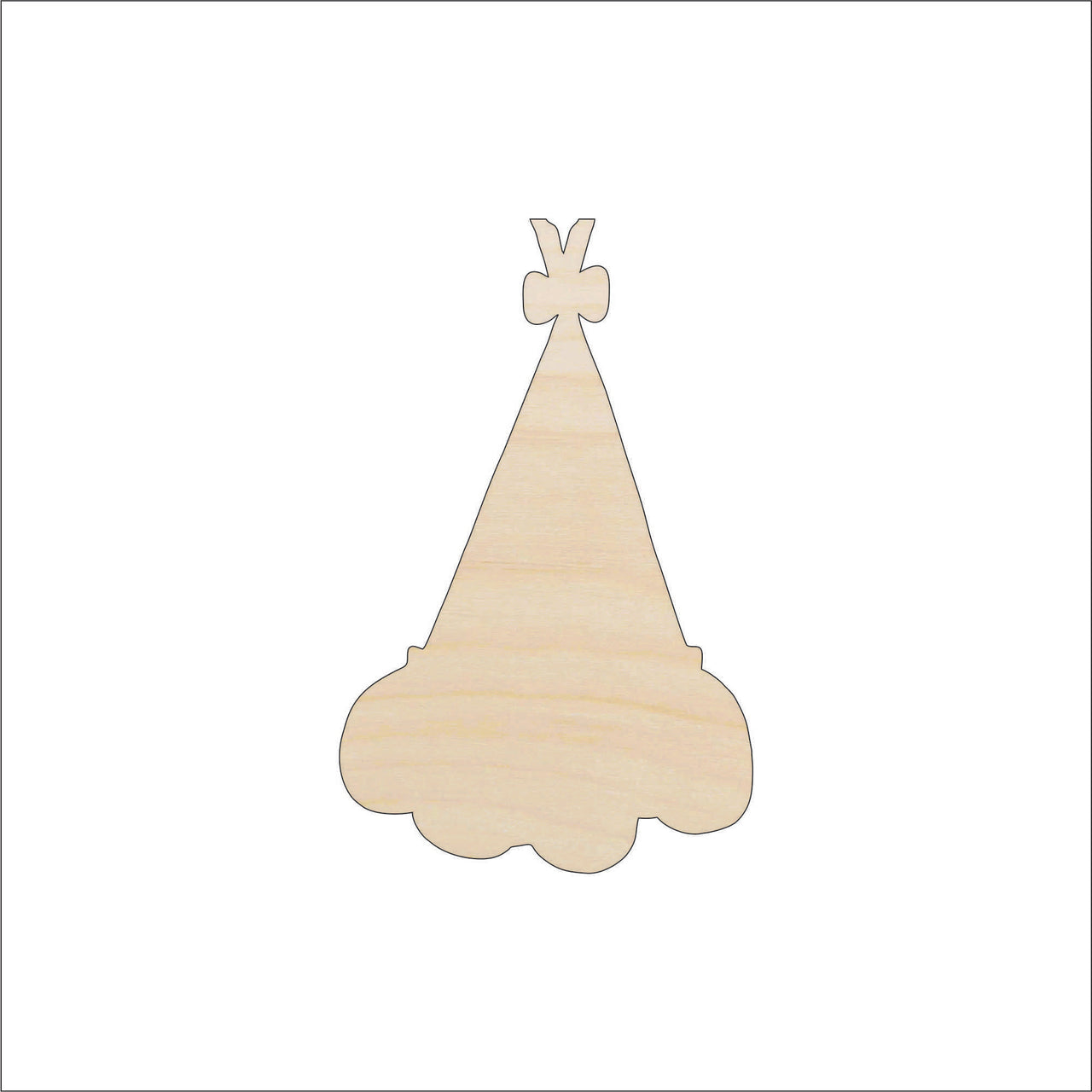 Birthday Hat Wood Craft Shape - Laser Cut Baltic Birch Unfinished DIY Wood Art Supplies CLT21 - The Wood Shape Store