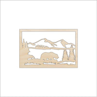 Bear Wood Craft Shape – Laser Cut Baltic Birch Unfinished DIY Wood Art Supplies BER63 - The Wood Shape Store