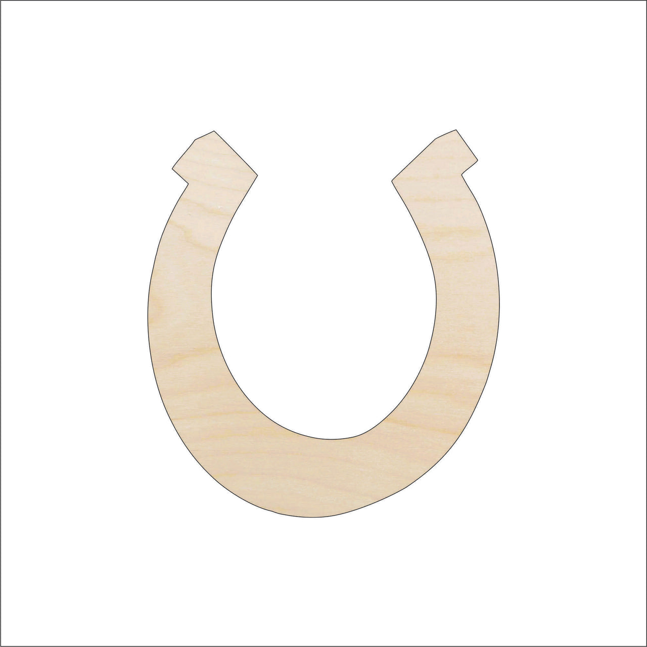 Horseshoe Wood Craft Shape - Laser Cut Baltic Birch Unfinished DIY Wood Art Supplies HRS17 - The Wood Shape Store