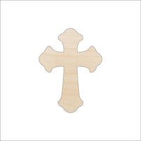 Cross Wood Craft Shape - Laser Cut Baltic Birch Unfinished DIY Wood Art Supplies REL88 - The Wood Shape Store
