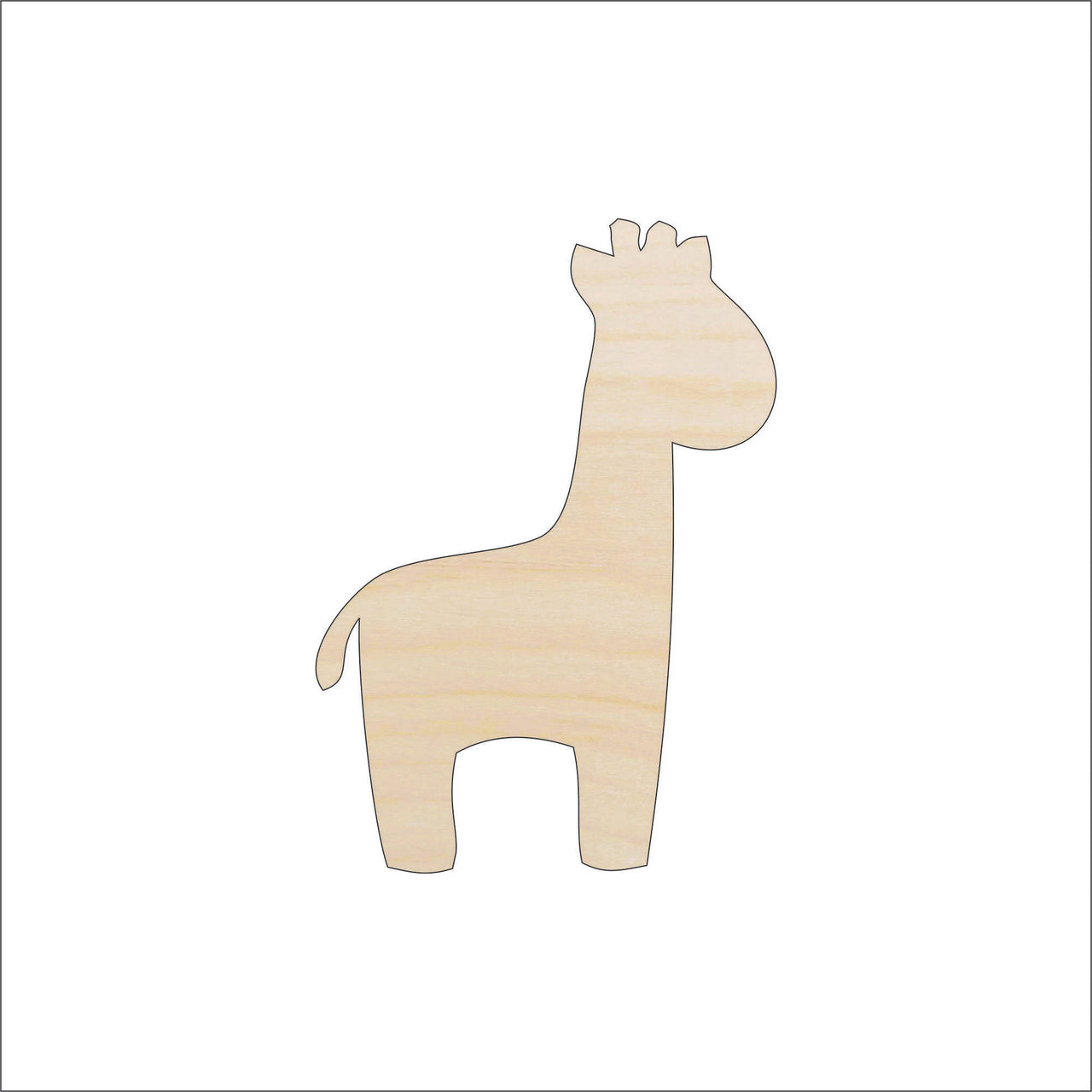 Giraffe Wood Craft Shape – Laser Cut Baltic Birch Unfinished DIY Wood Art Supplies ANML71 - The Wood Shape Store