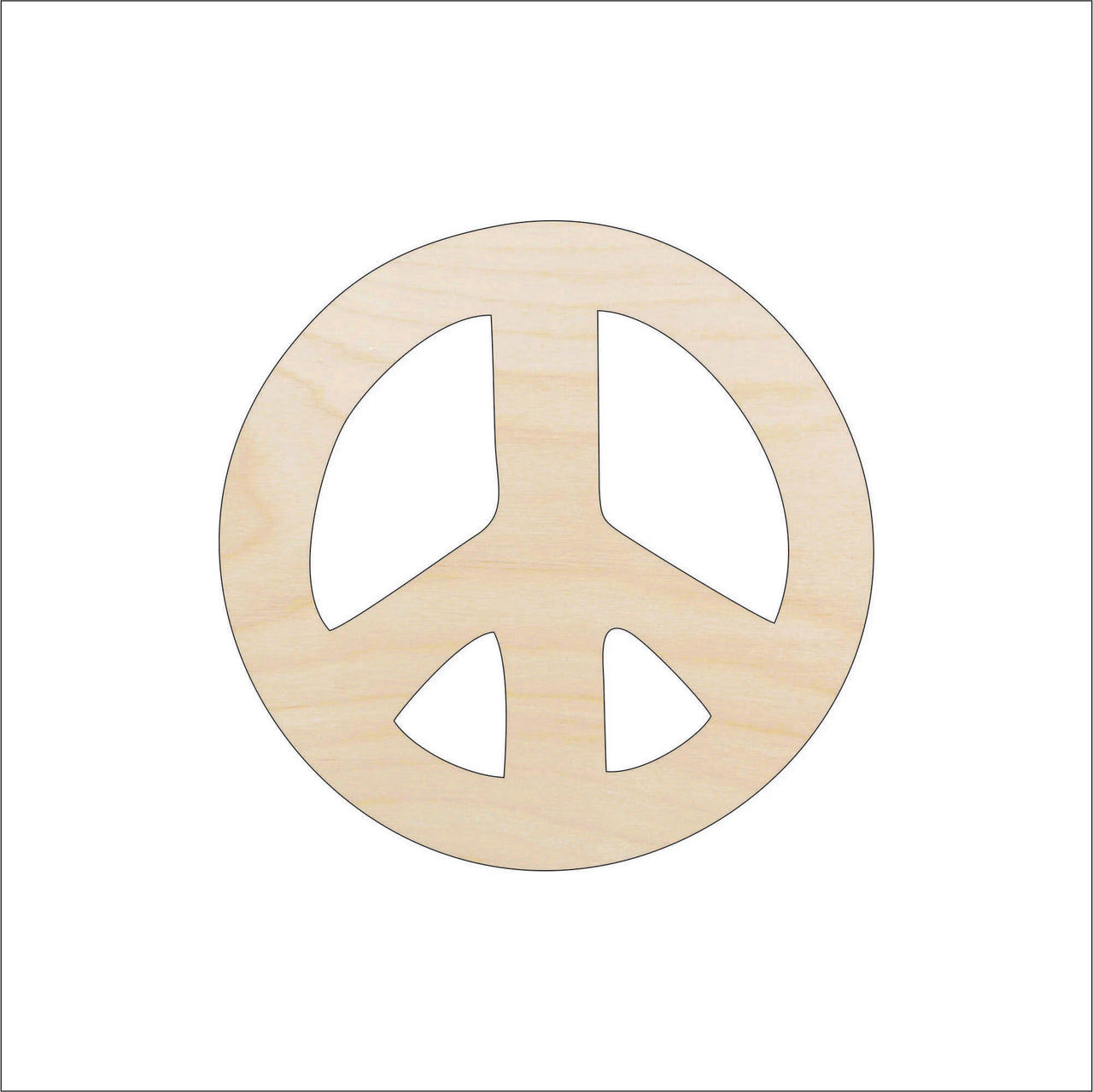 Peace Wood Craft Shape - Laser Cut Baltic Birch Unfinished DIY Wood Art Supplies SGN1 - The Wood Shape Store