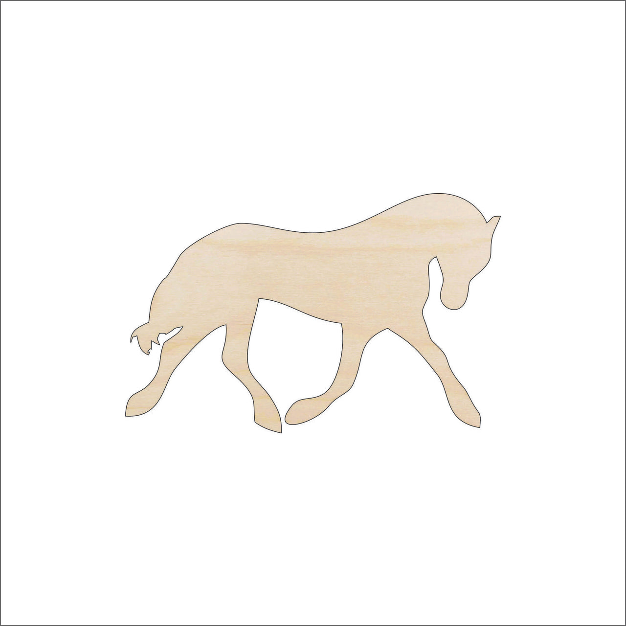 Horse Wood Craft Shape - Laser Cut Baltic Birch Unfinished DIY Wood Art Supplies HRS37 - The Wood Shape Store
