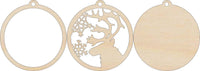Deer 3D Laser Cut Ornament – Baltic Birch Wood Craft Supplies | DIY Wood Ornament Kit AN3 - The Wood Shape Store