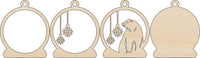 Polar Bear Wood Craft Ornament – Laser Cut Baltic Birch Unfinished DIY Art Supplies Kit AN25 - The Wood Shape Store