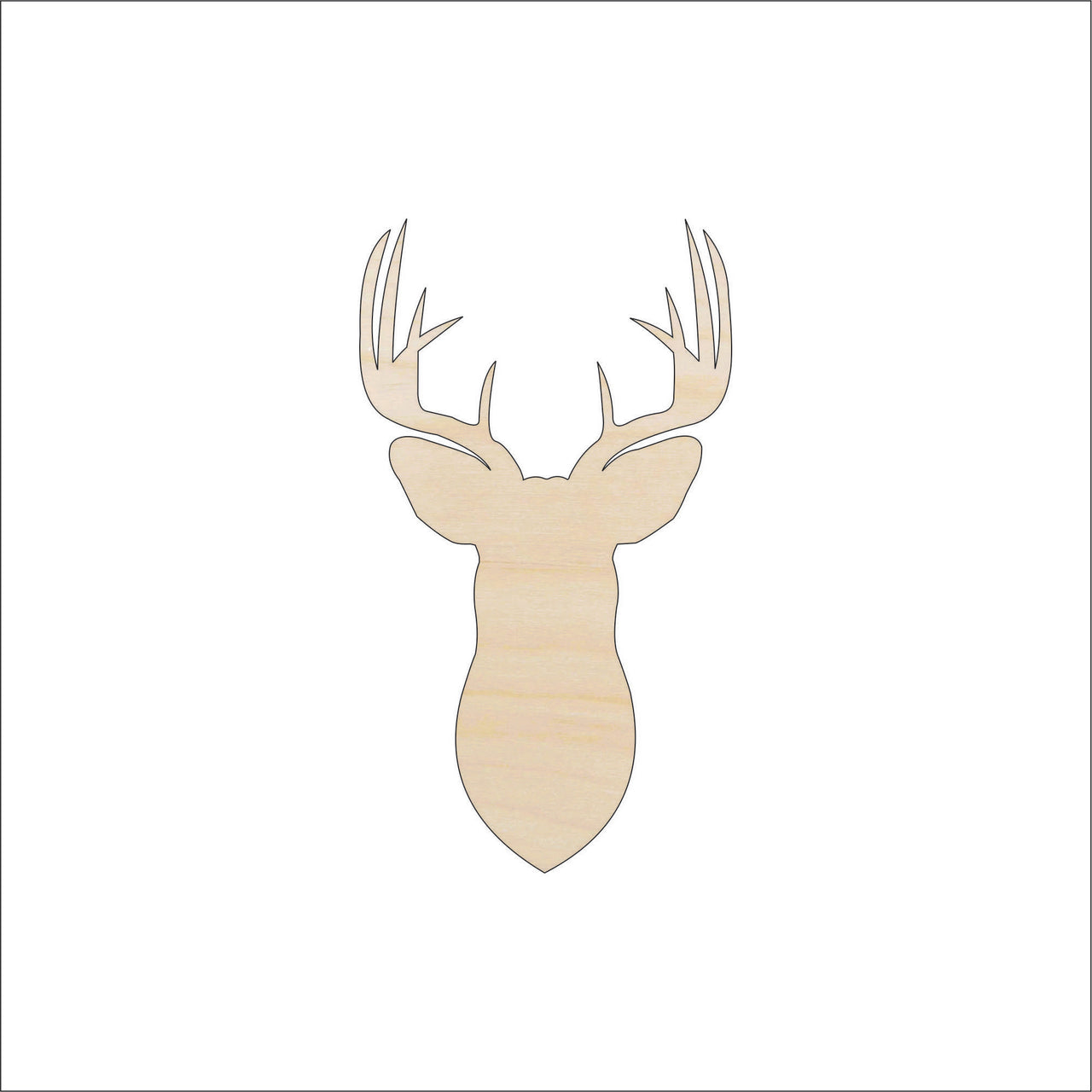 Deer Wood Craft Shape - Laser Cut Baltic Birch Unfinished DIY Wood Art Supplies DER70 - The Wood Shape Store