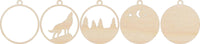 Wolf 3D Laser Cut Ornament – Baltic Birch Wood Craft Supplies | DIY Wood Ornament Kit AN14 - The Wood Shape Store