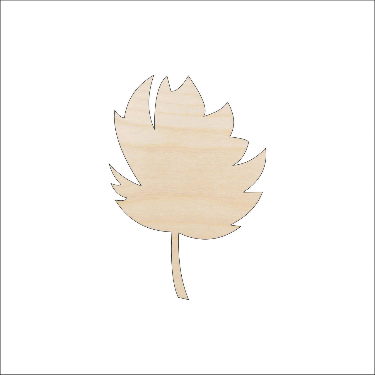 Leaf Wood Craft Shape - Laser Cut Baltic Birch Unfinished DIY Wood Art Supplies LEF24 - The Wood Shape Store