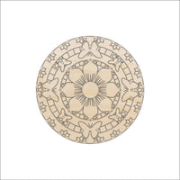 Flower Wood Craft Shape - Laser Cut Baltic Birch Unfinished DIY Wood Art Supplies CSTR26 - The Wood Shape Store