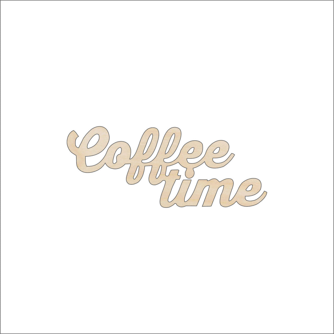 Coffee Word Wood Craft Shape - Laser Cut Baltic Birch Unfinished DIY Wood Art Supplies FOD61 - The Wood Shape Store