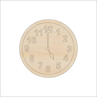 Clock Wood Craft Shape - Laser Cut Baltic Birch Unfinished DIY Wood Art Supplies DCR63 - The Wood Shape Store