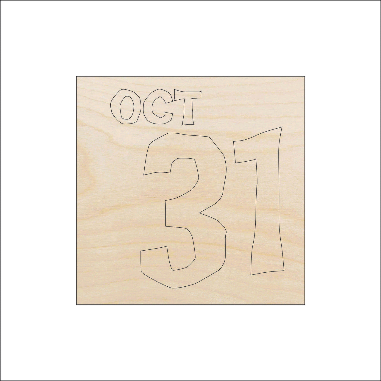 Halloween Wood Craft Shape - Laser Cut Baltic Birch Unfinished DIY Wood Art Supplies FAL199 - The Wood Shape Store