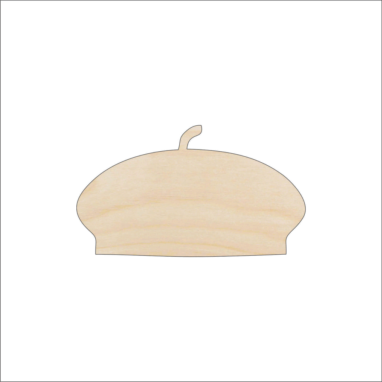Beret Wood Craft Shape - Laser Cut Baltic Birch Unfinished DIY Wood Art Supplies CLT78 - The Wood Shape Store