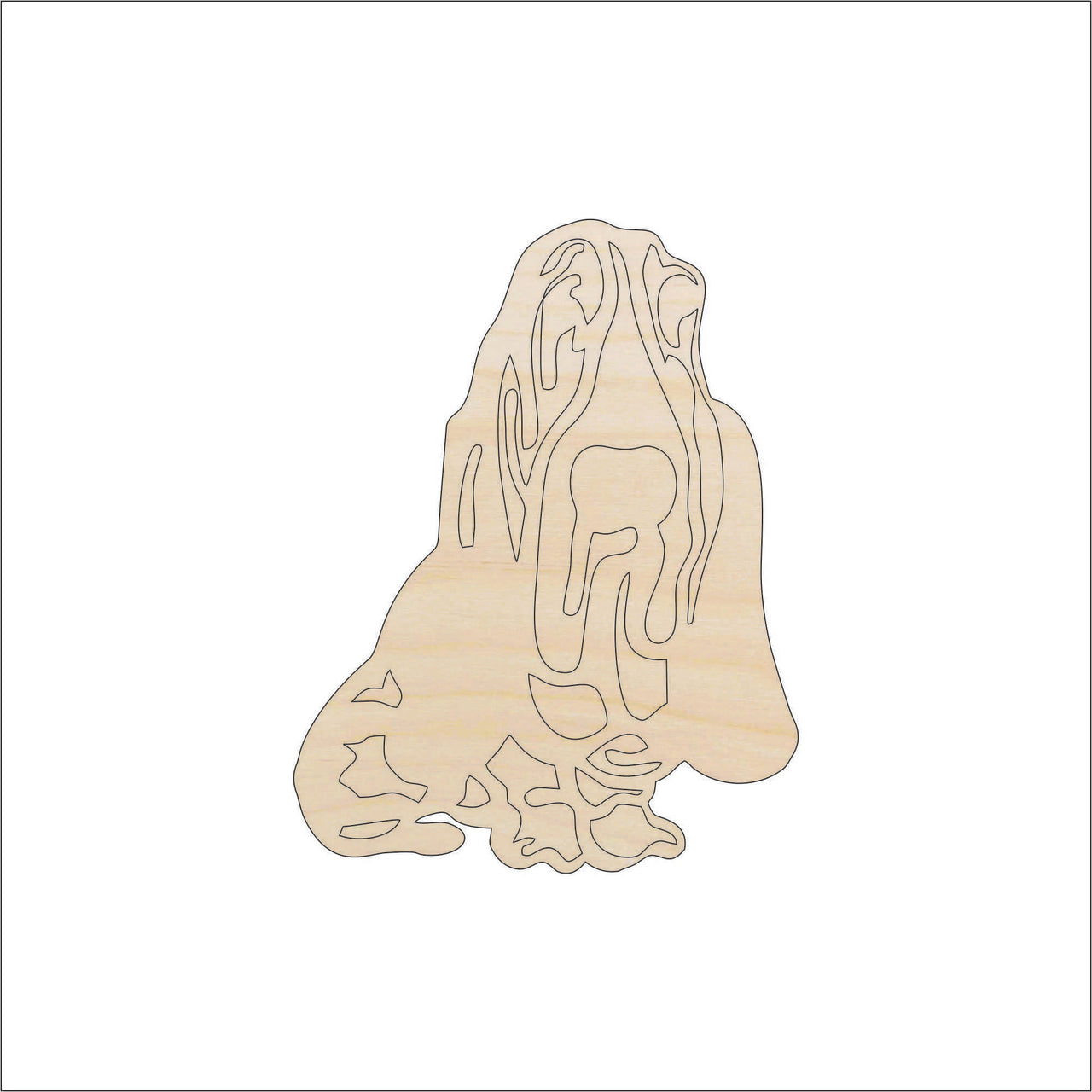 Dog Wood Craft Shape - Laser Cut Baltic Birch Unfinished DIY Wood Art Supplies DOG65 - The Wood Shape Store